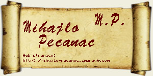 Mihajlo Pećanac vizit kartica